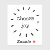 Transparente schwarze Aufkleber "Choose Joy" (Blatt)