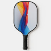 Transparente schwebende Formen in Primärfarben Pickleball Schläger (Rückseite)