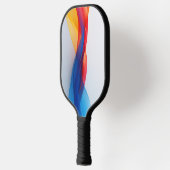 Transparente schwebende Formen in Primärfarben Pickleball Schläger (Links)