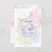 transparente Seide elegant ändern Das Datum Einladung (Vorne/Hinten)