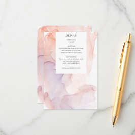 Transparente Seide Elegante Moderne Empfang Card Begleitkarte