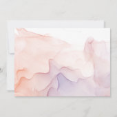 Transparente Seide Moderne elegante Engagement-Par Einladung (Rückseite)