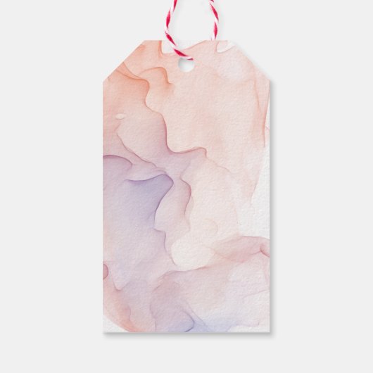 Transparente Seide Moderne Hochzeit Danke Geschenkanhänger (Rückseite)