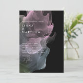 Transparente Seide Moderne Hochzeit Einladung (Stehend Vorderseite)