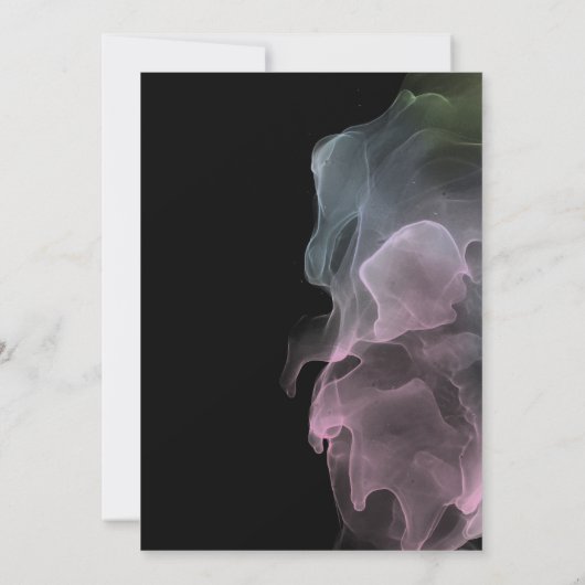 Transparente Seide Moderne Hochzeit Einladung (Rückseite)