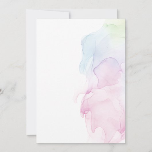 Transparente Seide Moderne Hochzeit Einladung (Rückseite)