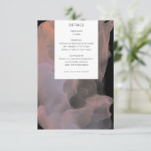 Transparente Seidenelegante moderne Empfang-Karte Begleitkarte (Stehend Vorderseite)