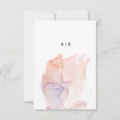 Transparente Silk Moderne vertikale RSVP-Karte RSVP Karte (Rückseite)