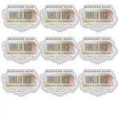 Transparente Sojakandellabellen Gold Opal Glitzern Aufkleber (Vorderseite)