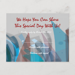 TRANSPARENTE STAR Bar Mitzvah Antwortkarte RSVP Karte