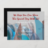 TRANSPARENTE STAR Bar Mitzvah Antwortkarte RSVP Karte (Vorne/Hinten)