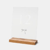 Transparente Tischnummer für Hochzeitsfeiern Acrylschild (Winkel)