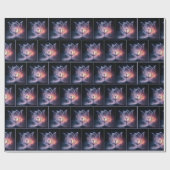 Transparente Tulip mit Regentropfen Geschenkpapier (Flach)