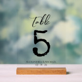 Transparente Vintage Wedding Table Sign Number Acrylschild (Neutral)