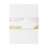 Transparente Wasserfarbe Blau Imitate Hochzeit Einladungsbanderole (Rückseitenbeispiel)