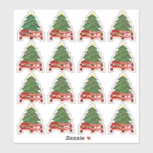 Transparente Weihnachtsbaum Vinyl Stickers Aufkleber