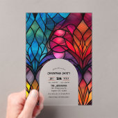 Transparente Weihnachtsfeier aus Glas Acryleinladungen (Insitu (Handheld))