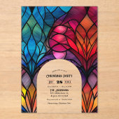 Transparente Weihnachtsfeier aus Glas Acryleinladungen (Vorderseite)