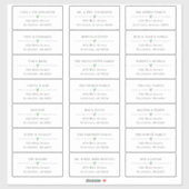 Transparente Weihnachtskartenadressen Aufkleber (Blatt)