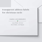 Transparente Weihnachtskartenadressen Aufkleber