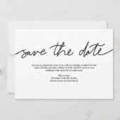 Transparente Zwei-Foto-Save the Date-Karte Save The Date (Rückseite)