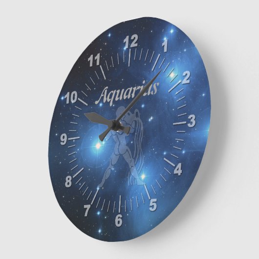 Transparenter Aquarius Große Wanduhr (Winkel)