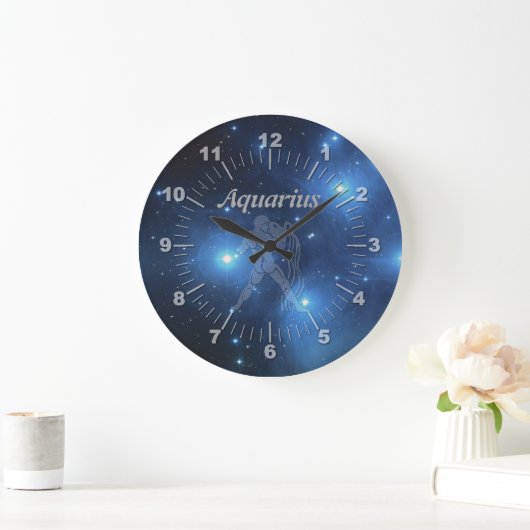 Transparenter Aquarius Große Wanduhr (Zuhause)