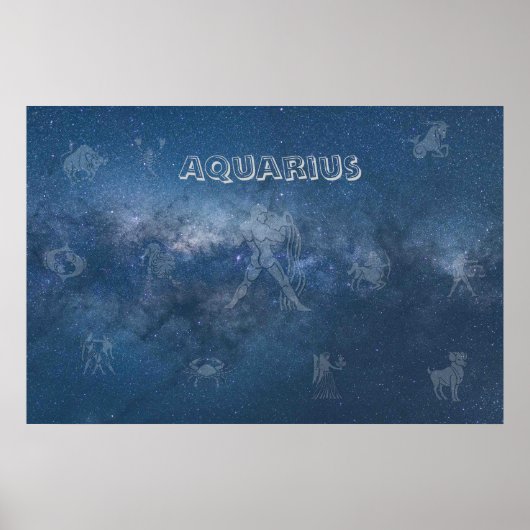 Transparenter Aquarius Poster (Vorne)