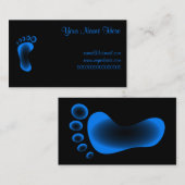 Transparenter blauer Fuß Visitenkarte (Vorne/Hinten)