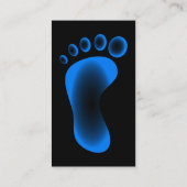 Transparenter blauer Fuß Visitenkarte (Rückseite)