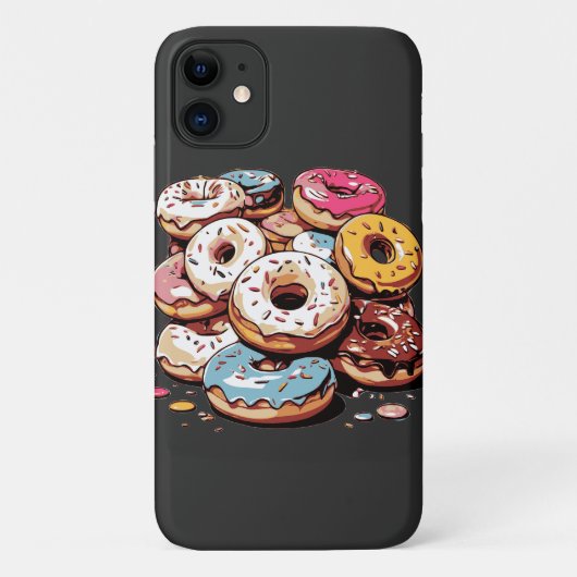 Transparenter Donuts-Sticker Case-Mate iPhone Hülle (Rückseite)