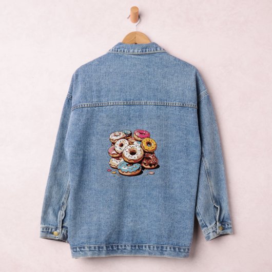 Transparenter Donuts-Sticker Jeansjacke (Hangar)