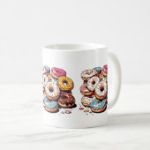 Transparenter Donuts-Sticker Kaffeetasse (VorderseiteRechts)
