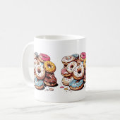 Transparenter Donuts-Sticker Kaffeetasse (Vorderseite Links)