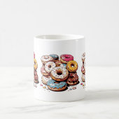 Transparenter Donuts-Sticker Kaffeetasse (Mittel)