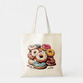 Transparenter Donuts-Sticker Tragetasche (Rückseite)