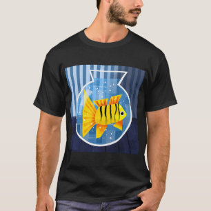Transparenter Fisch-Aufkleber T-Shirt