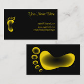 Transparenter gelber Fuß Visitenkarte (Vorne/Hinten)