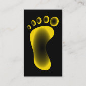 Transparenter gelber Fuß Visitenkarte (Rückseite)