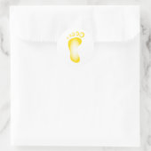 Transparenter Gelbfuß Runder Aufkleber (Tasche)
