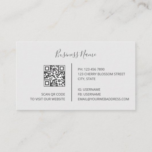 Transparenter Gold-Blume-Silber Visitenkarte (Rückseite)