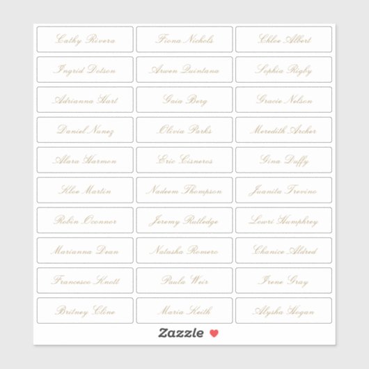 Transparenter goldener klassischer, eleganter Gast Aufkleber