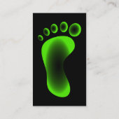 Transparenter grüner Fuß Visitenkarte (Rückseite)