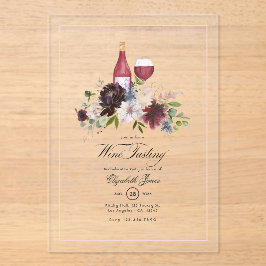 Transparenter Junggeselinnen-Abschied für Weinverk Acryleinladungen