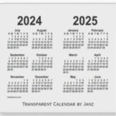 Transparenter Kalender 2024-2025 von Janz Aufkleber (Vorderseite)