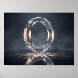 Transparenter Kristall-Halo-Luxus-Leinwanddruck Poster
