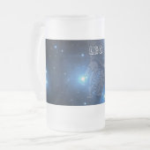 Transparenter Löwe Mattglas Bierglas (Vorderseite Links)