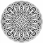 Transparenter Mandala-Aufkleber Aufkleber (Vorderseite)