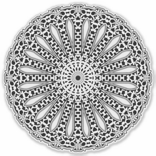 Transparenter Mandala-Aufkleber Aufkleber (Vorderseite)