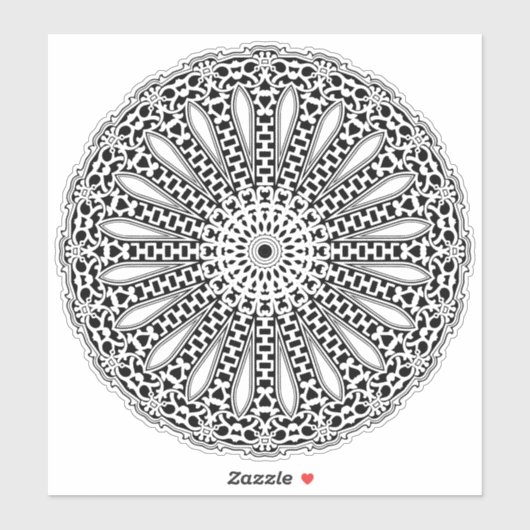 Transparenter Mandala-Aufkleber Aufkleber (Blatt)